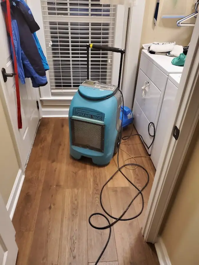 Commercial dehumidifier deployed for Flood Damage Cleanup in Henderson
